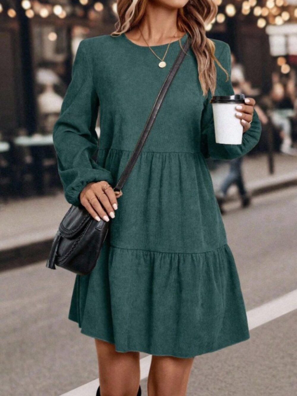 Green Corduroy Dress